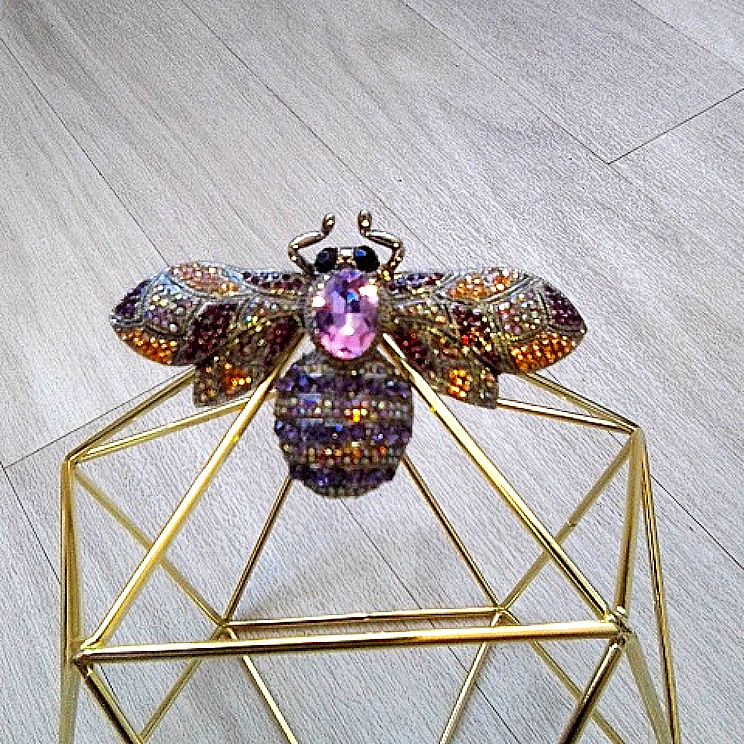 Unique Large Bee Brooch. Size 10x6 Sm